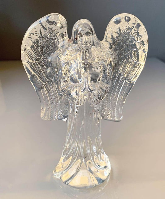 Praying Guardian Angel Glass Figurine