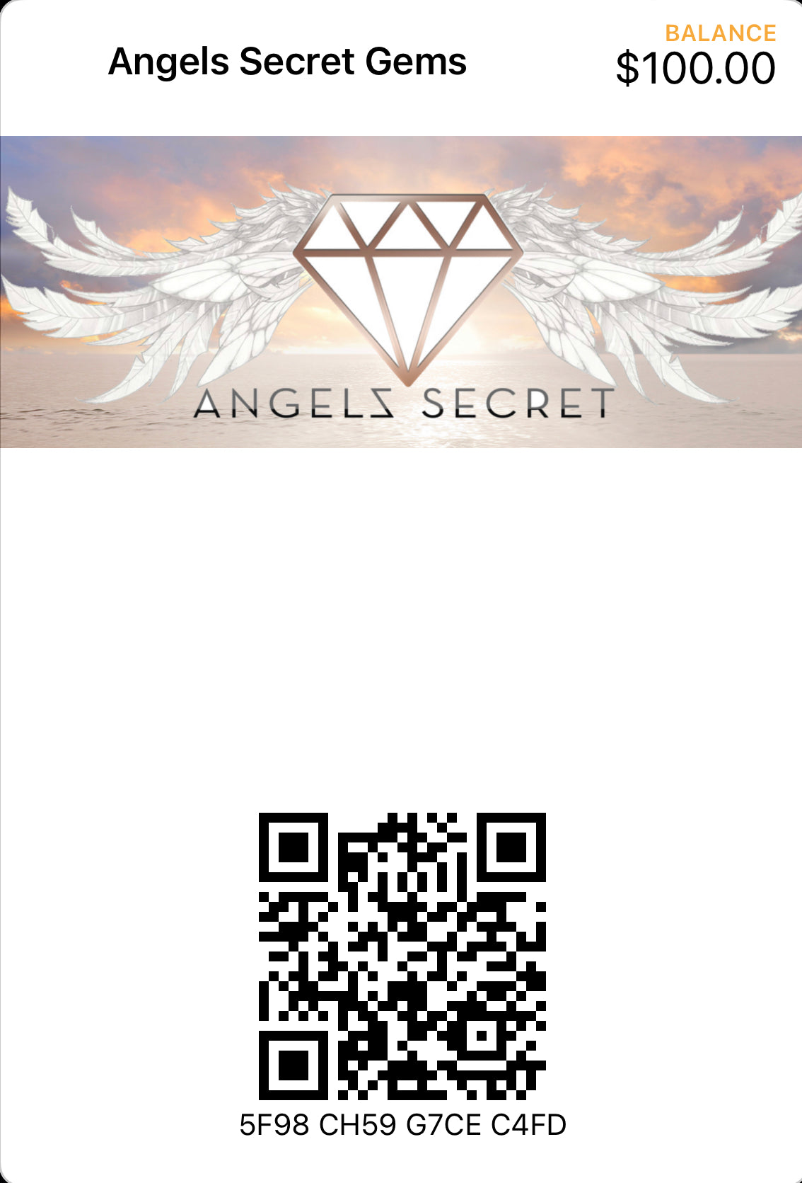 Angels Secret Gems Gift Card