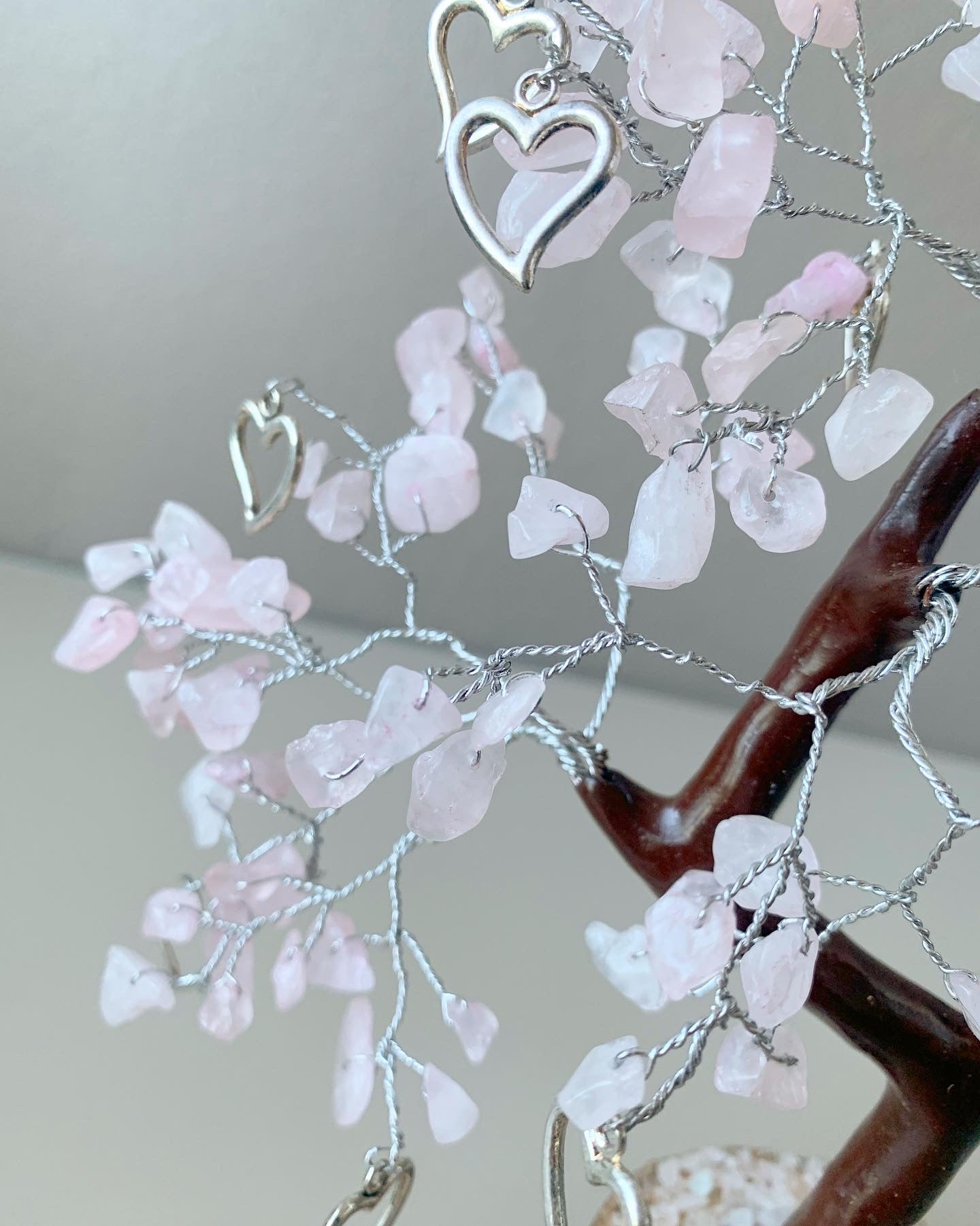 Rose Quartz “Love” Bonsai Gem Tree