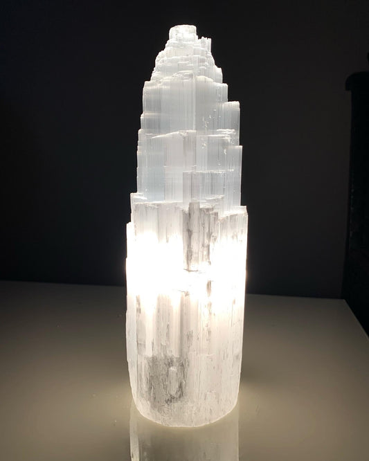 Selenite Tower Lamp - 30cm/3kg