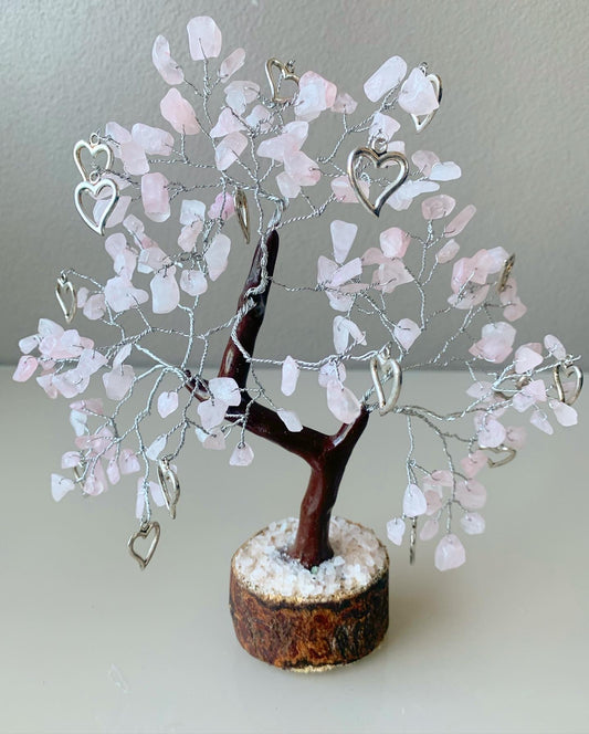 Rose Quartz “Love” Bonsai Gem Tree