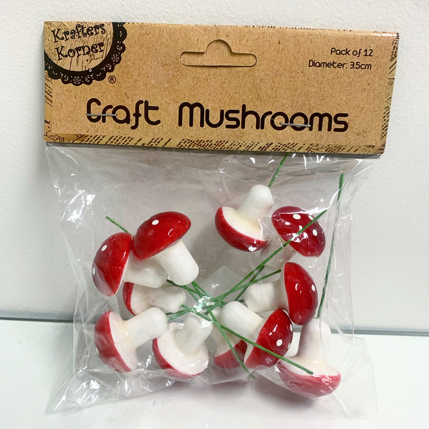 Miniture Craft Mushrooms 12Pk