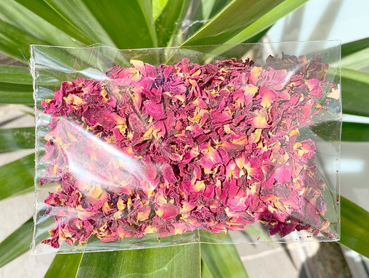 Dried Rose Petal Confetti Pouches