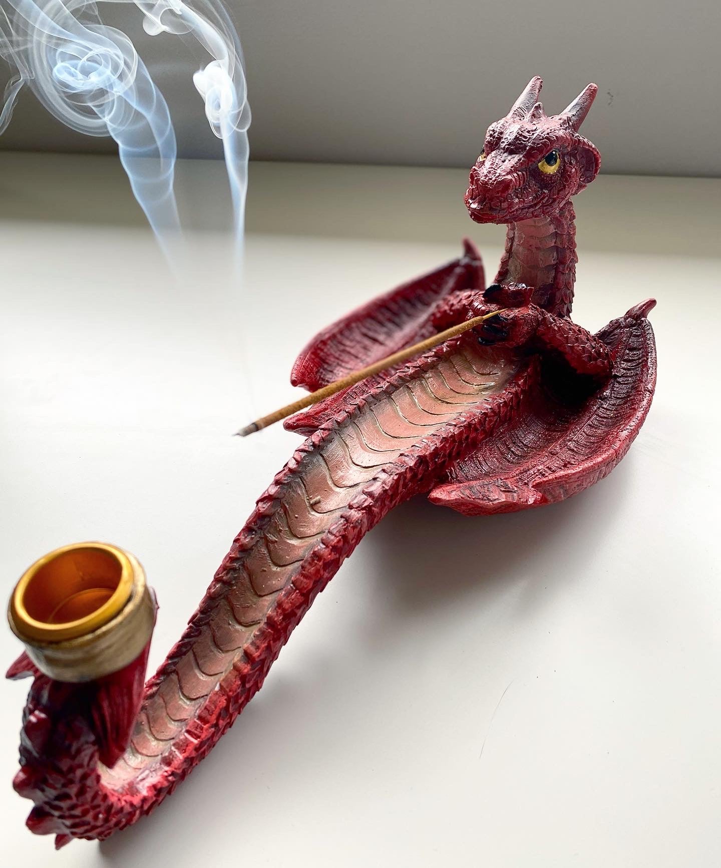 Dragon  🐉 Incense Stick Cone Candle Holder Burner - Statue Figurine