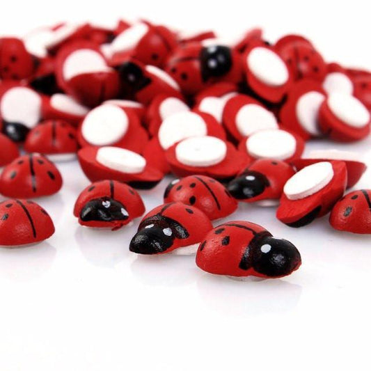 Miniature Wooden Ladybug - Red